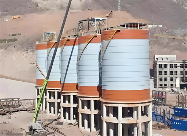 三台高架钢板仓